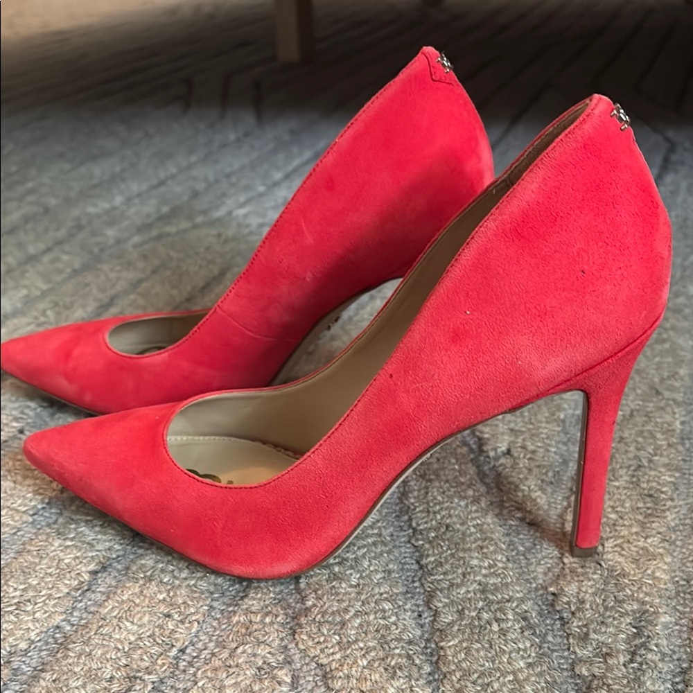 Sam Edelman red suede heels